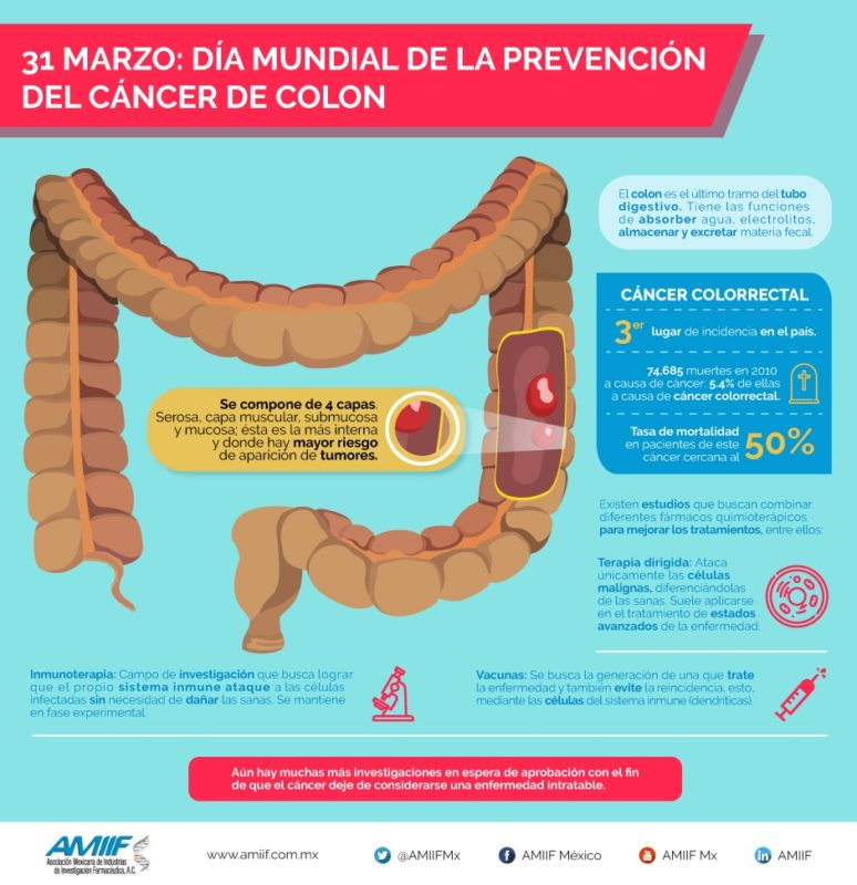 31 de marzo Día mundial de la prevención del cáncer de colon info