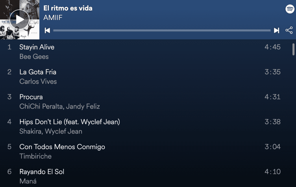 el ritmo es vida playlist